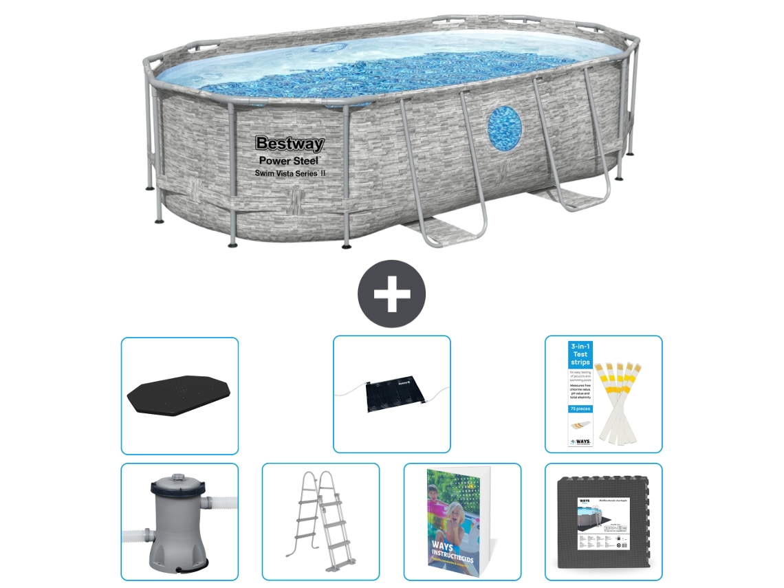 Bestway Piscina Bestway Power Steel Oval - 427x250x100 Cm - 8-peças S543