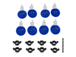 8 bebederos automáticos grandes para pollos, universales y espesados, color azul