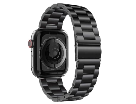 Correa Acero Inoxidável Adaptable Negro para Apple Watch Series 6 44Mm