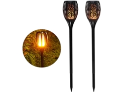Linterna Solar De Jardín (2 Unidades) - 96 Led De Luz Cálida, Resistente Al Agua Ip65, Sensor De Luz