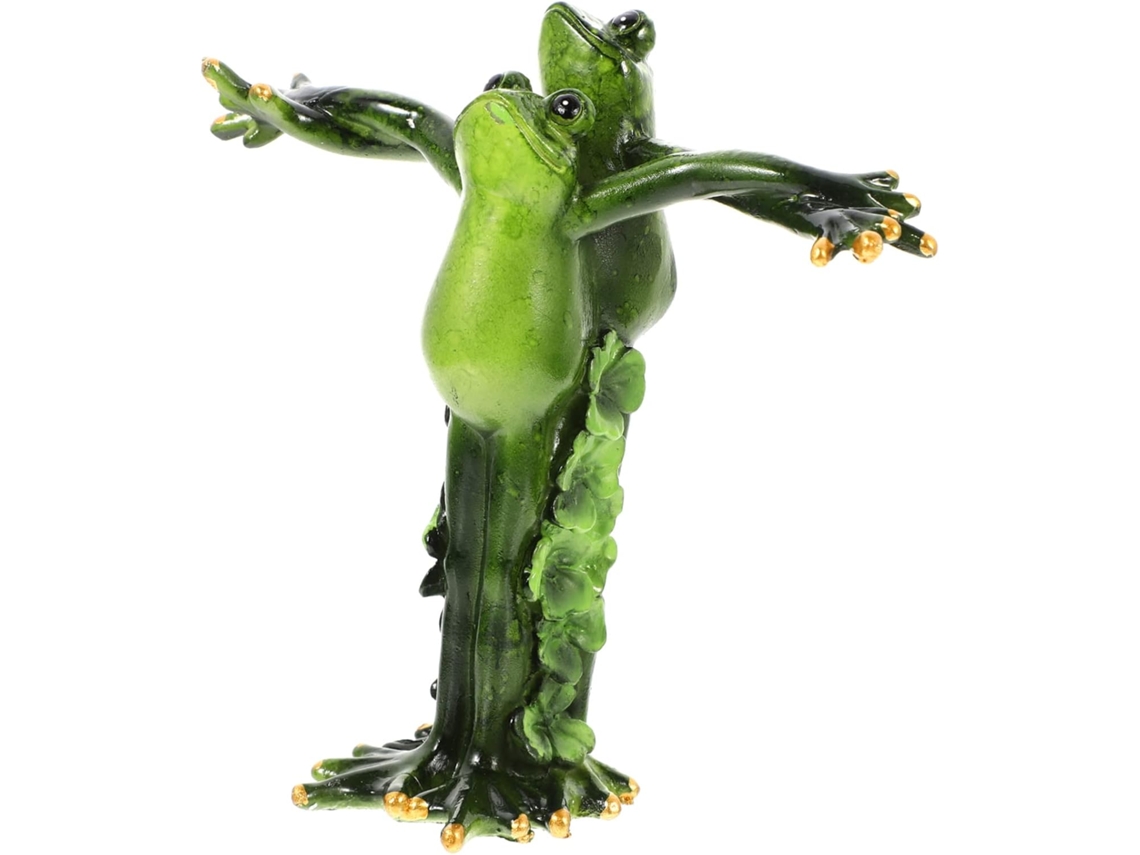 Figura De Rana De Resina, Estatua De Jardín, Decoración De Mesa, Decoración De Jardín Para Sala De Estar, Oficina Y