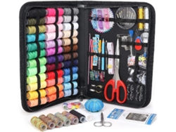 Kit de costura grande de 224 piezas, kit de costura completo con aguja e hilo para principiantes, viajes de emergencia, ushion