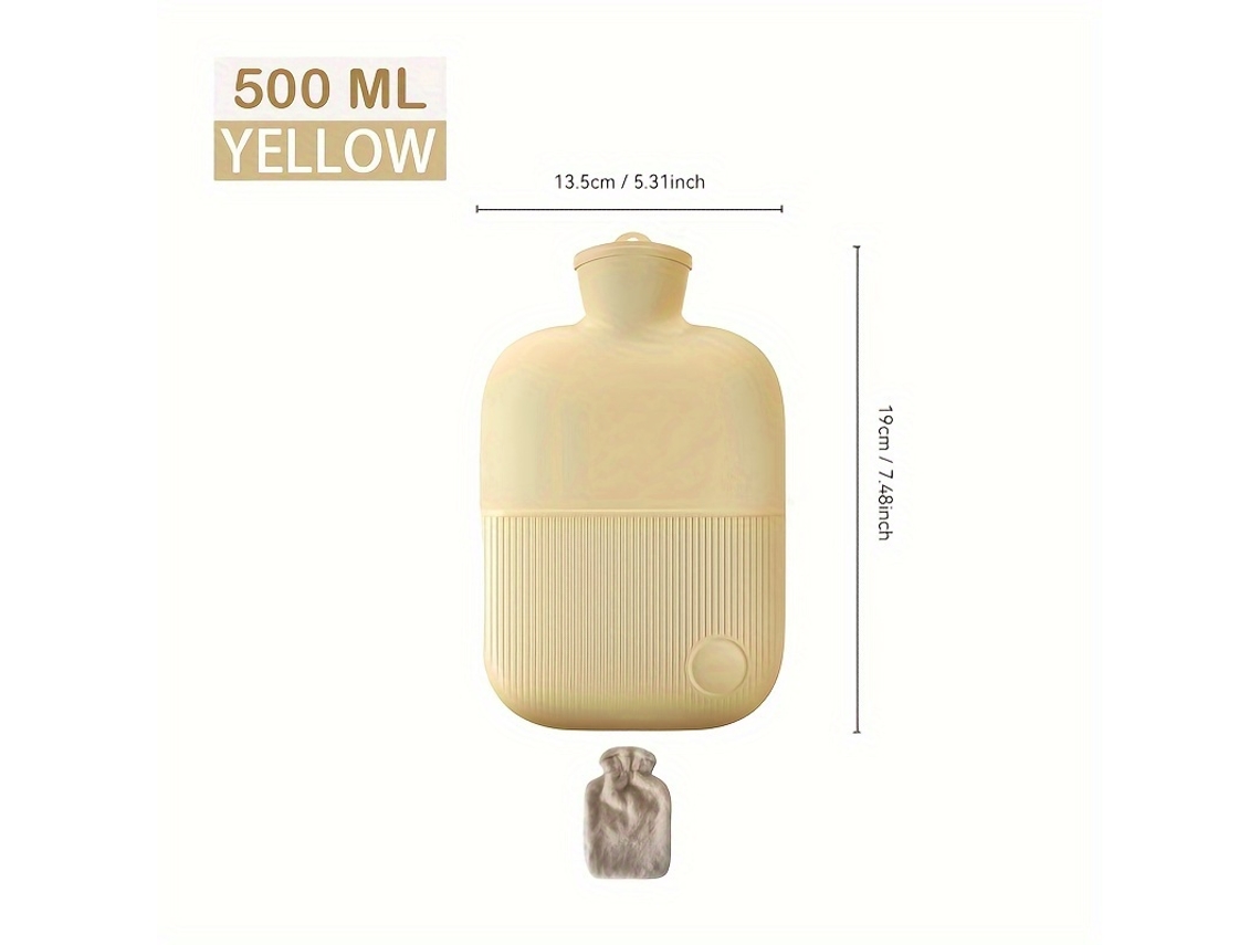 Termo Amarillo De 500 Ml Con Llenado Rápido Se Puede Usar En Casa Como Calentador De Agua, Calentador De Manos O Calentador De Manos Grueso.