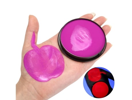 Pintura para rostro y cuerpo Luz negra UV Pintura fluorescente de neón Pintura con brillo a base de agua Pintura para maquillaje Pigmento Hipoalerg...