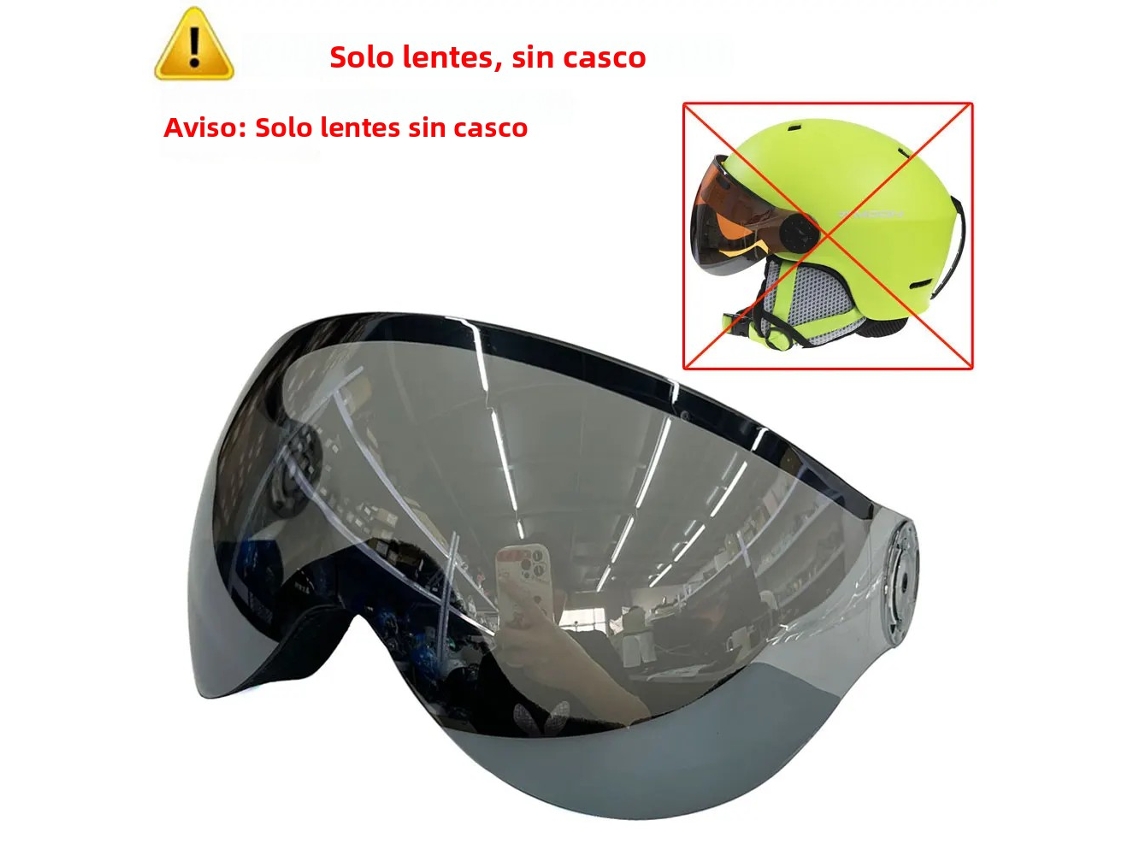 (solo Lentes Plateadas) Casco De Esquí Gafas Deportes Al Aire Libre Esquí Snowboard