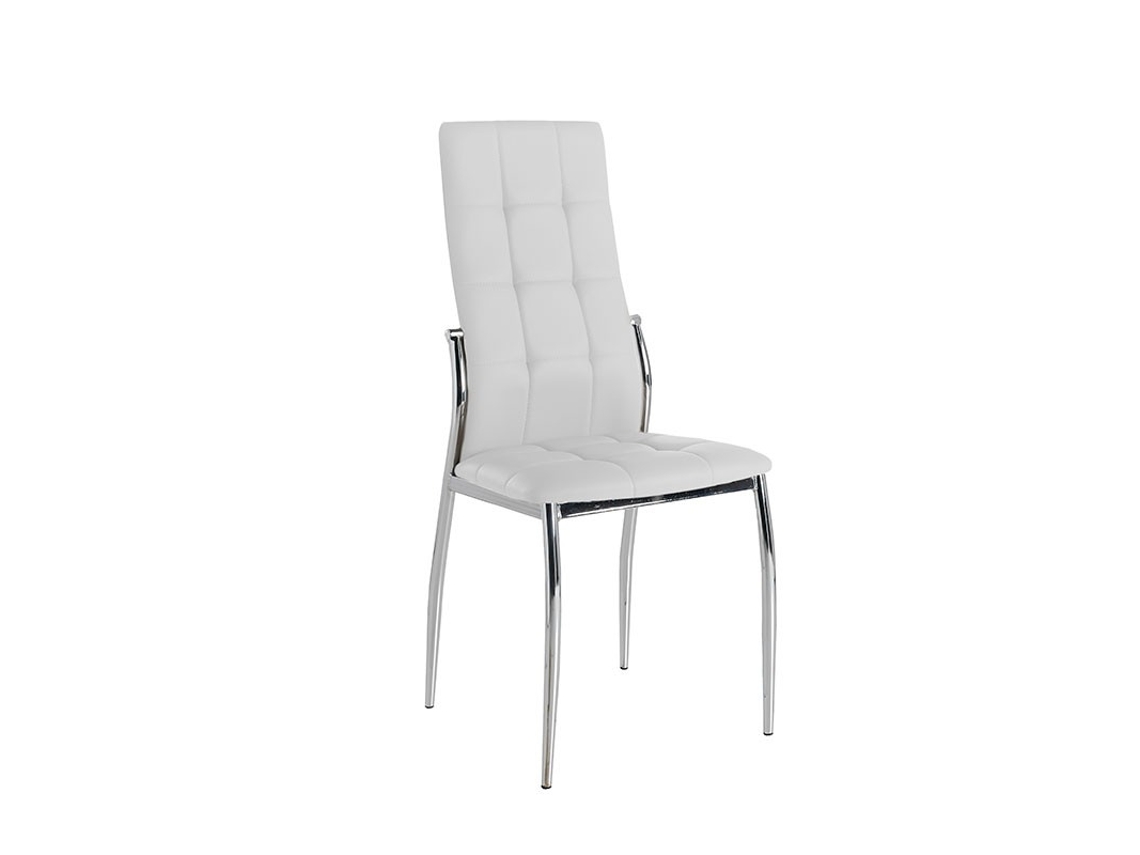 Conjunto de 2 Cadeiras de Jantar Ecopele Cami MOMMA HOME (Branco - Polipele -46x54x101 cm)