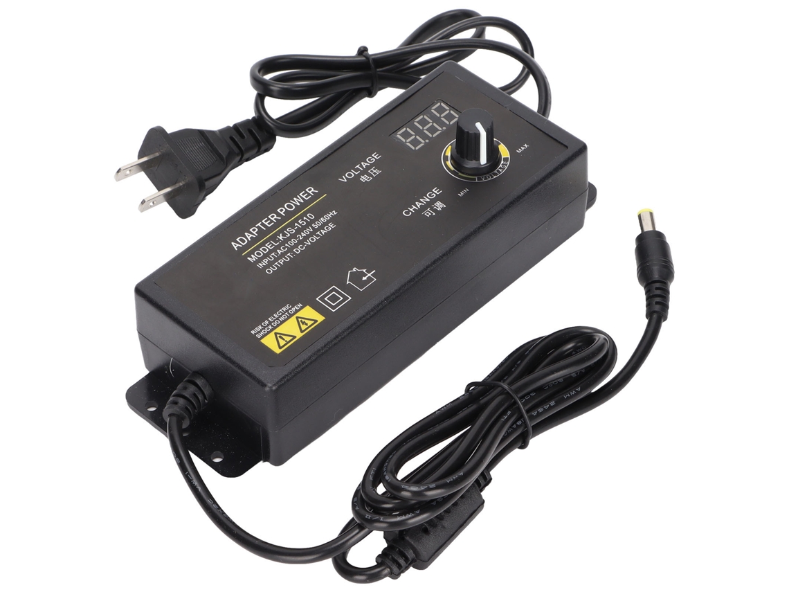 Adaptador De Corriente Ajustable De 3-24 V 4 A 90 W Con Pantalla Led Digital Y Enchufe Usb.