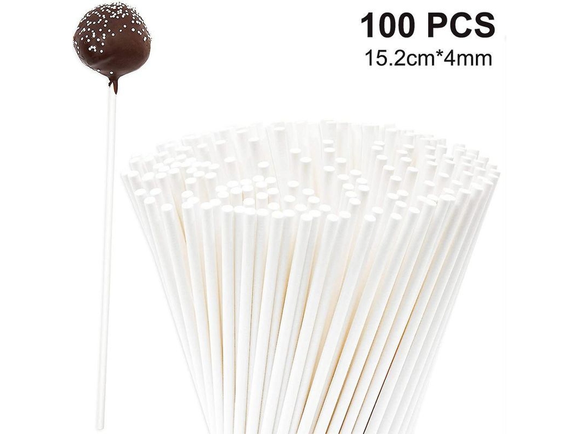 100 Palitos Para Lollipop De Papel, 152*4mm, Material Seguro Para Comida, Multiusos Para Fiesta Y Manualidades