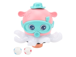 Juguete De Baño Pulpo Eléctrico Con Luz Y Música, Pelota Flotante Educativa Para Niños, Rosa