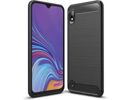 Carcasa Samsung Galaxy A10 LMOBILE Carbono Flexible Cover Tpu Negro