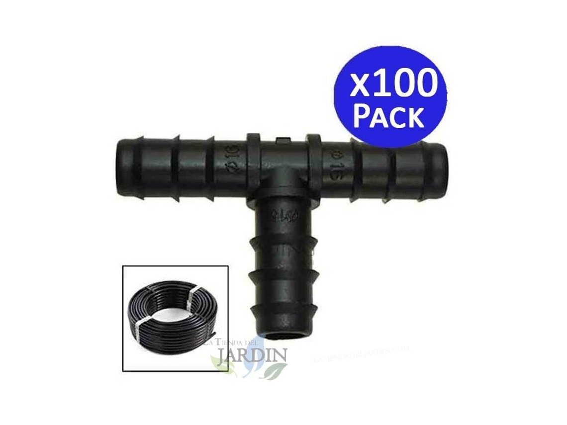 Te Riego Por Goteo 16Mm Negro SUINGA Pack 100 SUINGA
