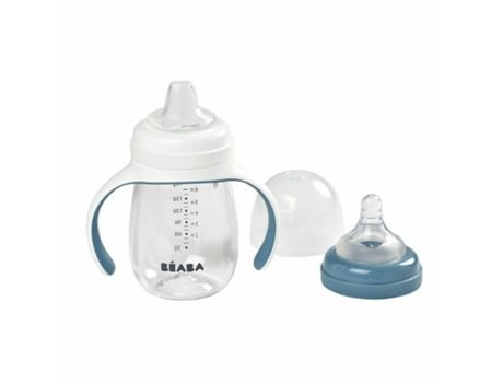 Vaso de Aprendizaje BÉABA Azul 210 ml 2 en 1