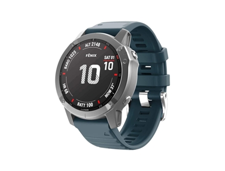 Correa de reloj inteligente para Garmin Forerunner 965/955/945/935 Correa de silicona con hebilla de acero y tornillo plateado (azul marino)