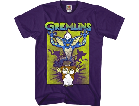 Camiseta Unisexo DEEPSTONE Purple Gizmo's Nightmare Gremlins Púrpura (XXL)