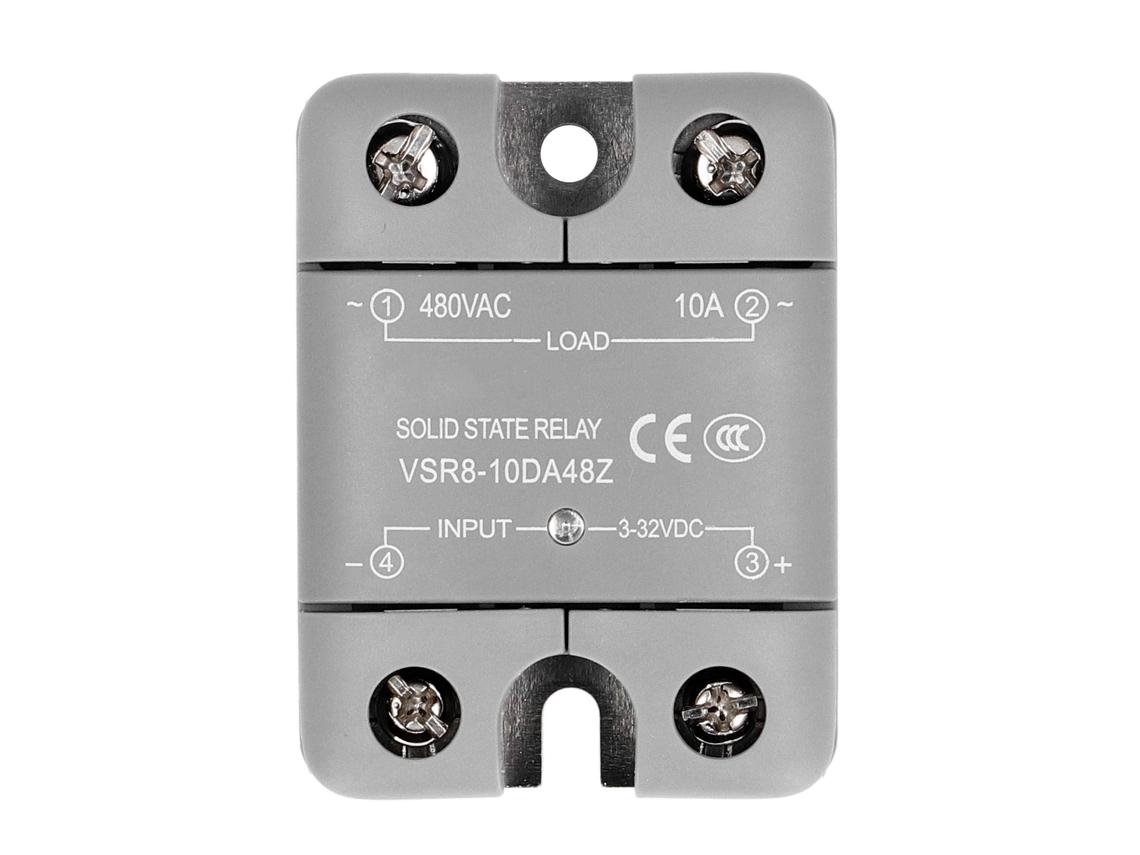 Relé Estático De Estado Sólido Con Indicador Led, Aislamiento Óptico, Entrada De 3-32 V Cc, Salida De 10 A, Salida De 480 V Ca.
