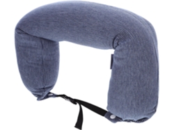 Almohada De Soporte Cervical De Espuma De Partículas, Cojín Portátil, Azul Oscuro.