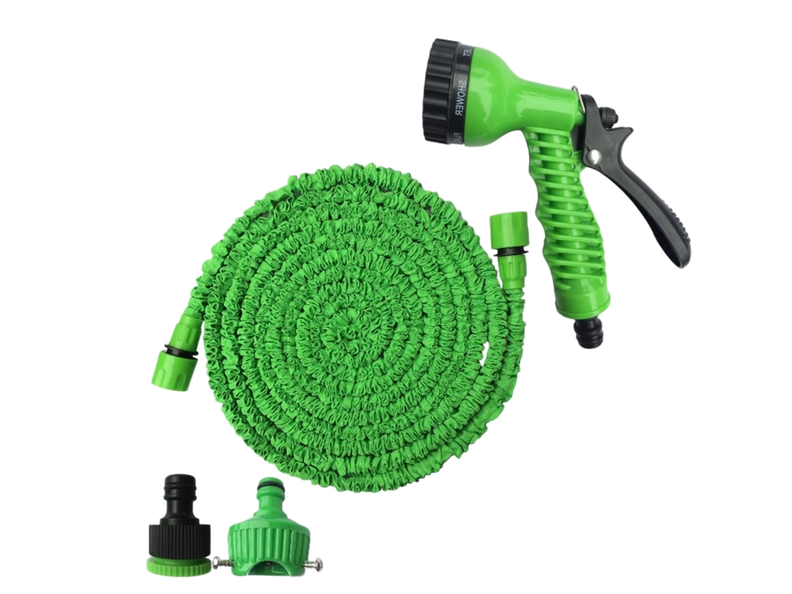 JILLIOPER Manguera de Jardín Flexible 25 Pies para Exterior Manguera Extensible con Conector para Lavado de Coche y Riego de Jardín