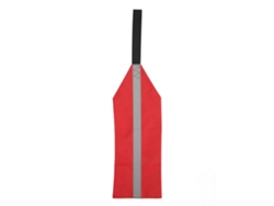 Bandera De Seguridad Roja Con Franja Reflectante De Tela Oxford Para Kayak, Canoa, Remolque Y Viajes.