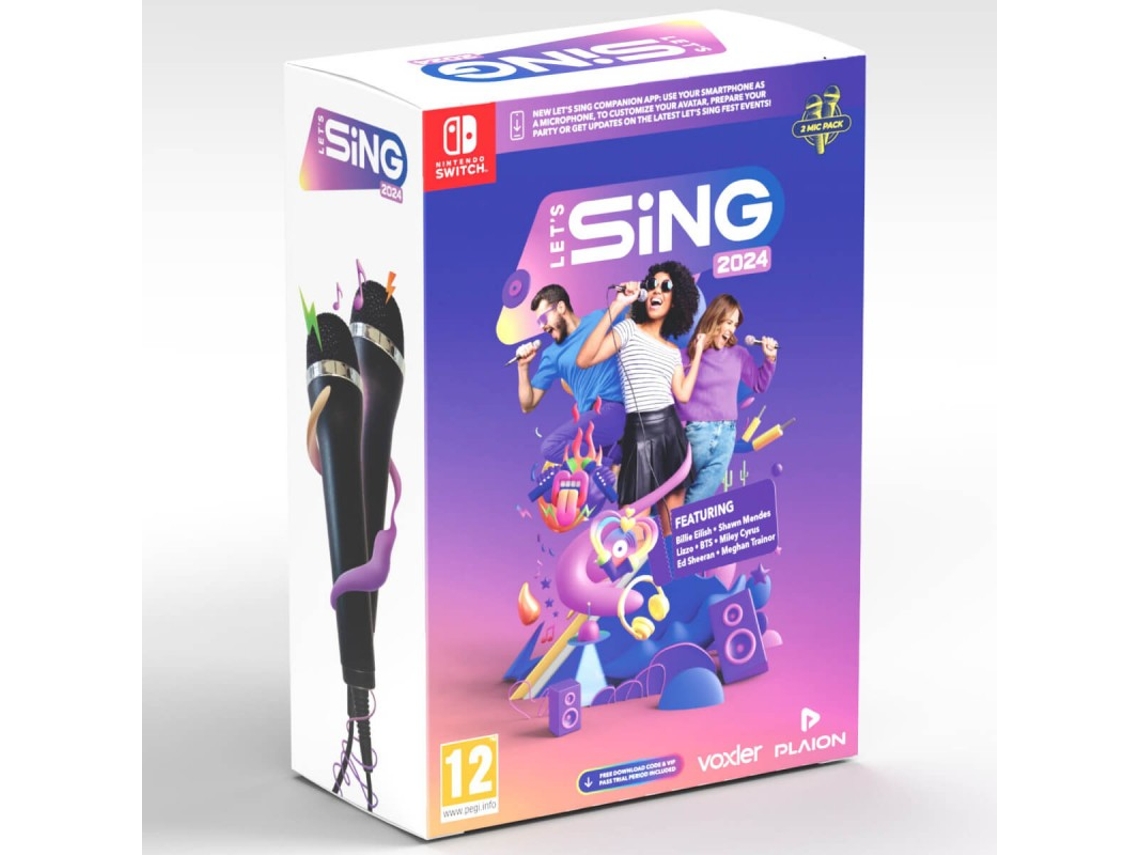 Juego Nintendo Switch Let'S Sing 2024 + 2 Micros