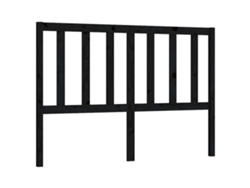 Cabecero de cama 146x4x100 cm Pino macizo Negro MAISON EXCLUSIVE