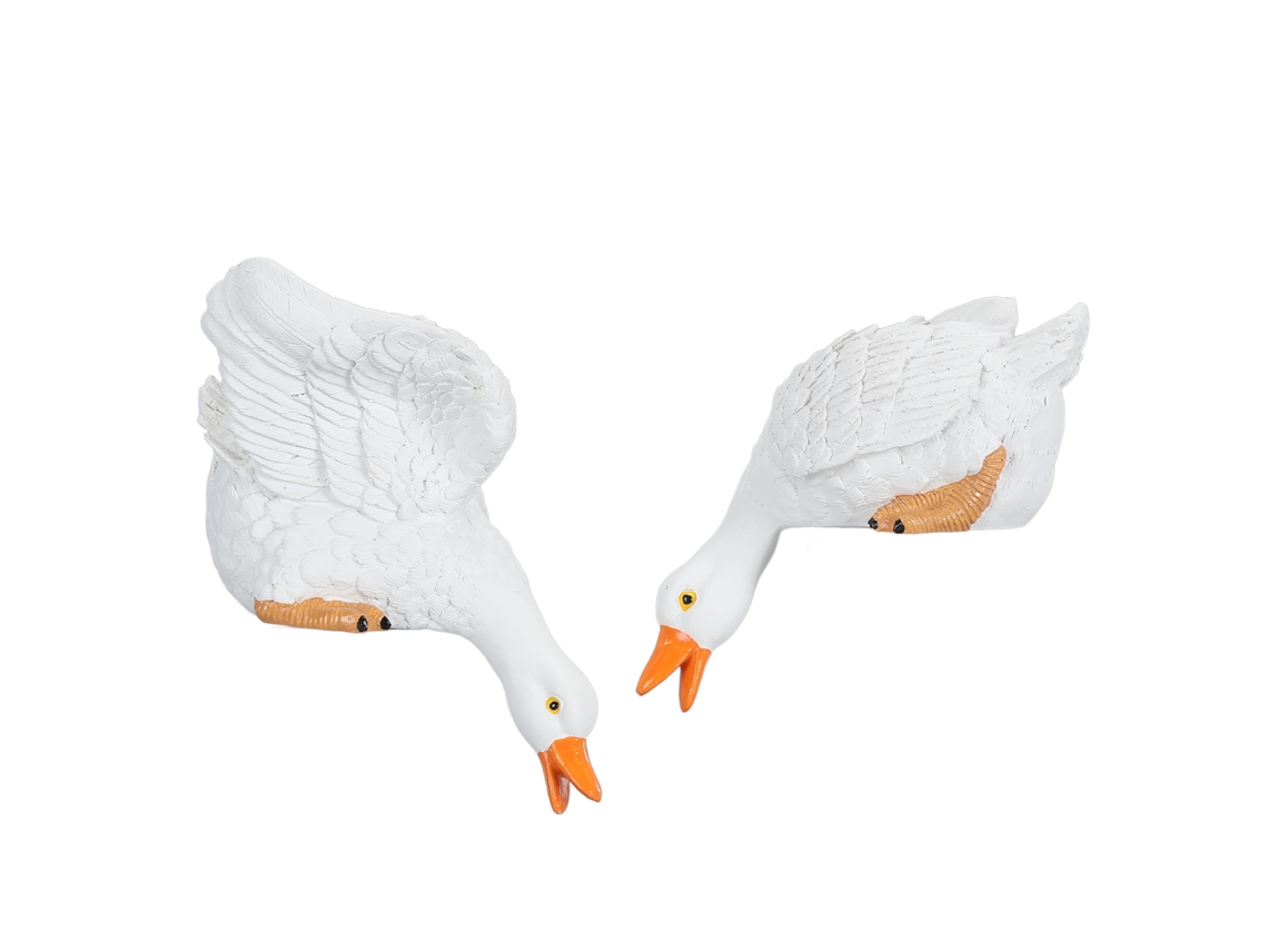 estatuas de pato de resina resistentes al agua para decoración de jardín.