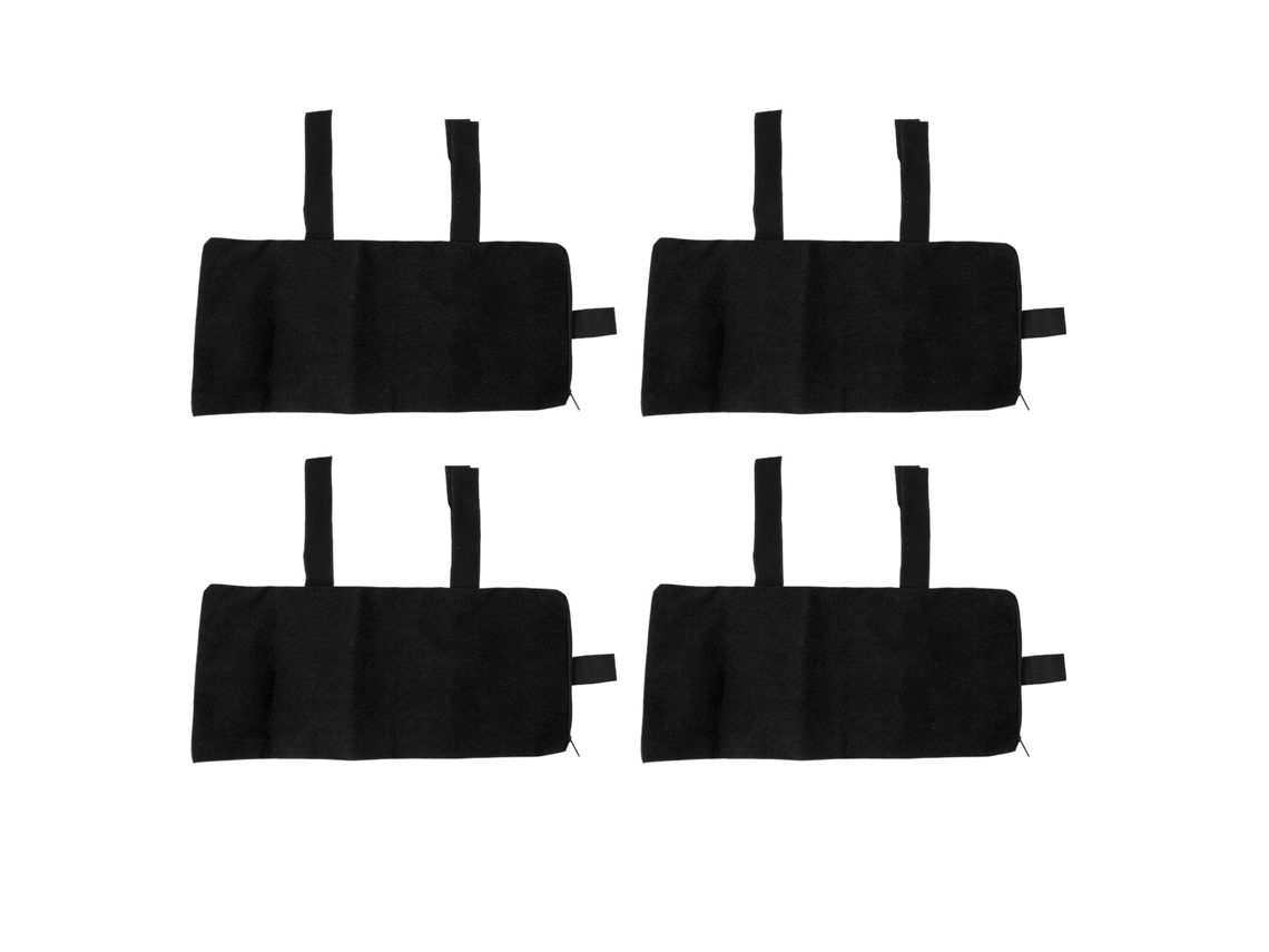Bolsas de arena reutilizables para inundaciones (4 unidades), color negro