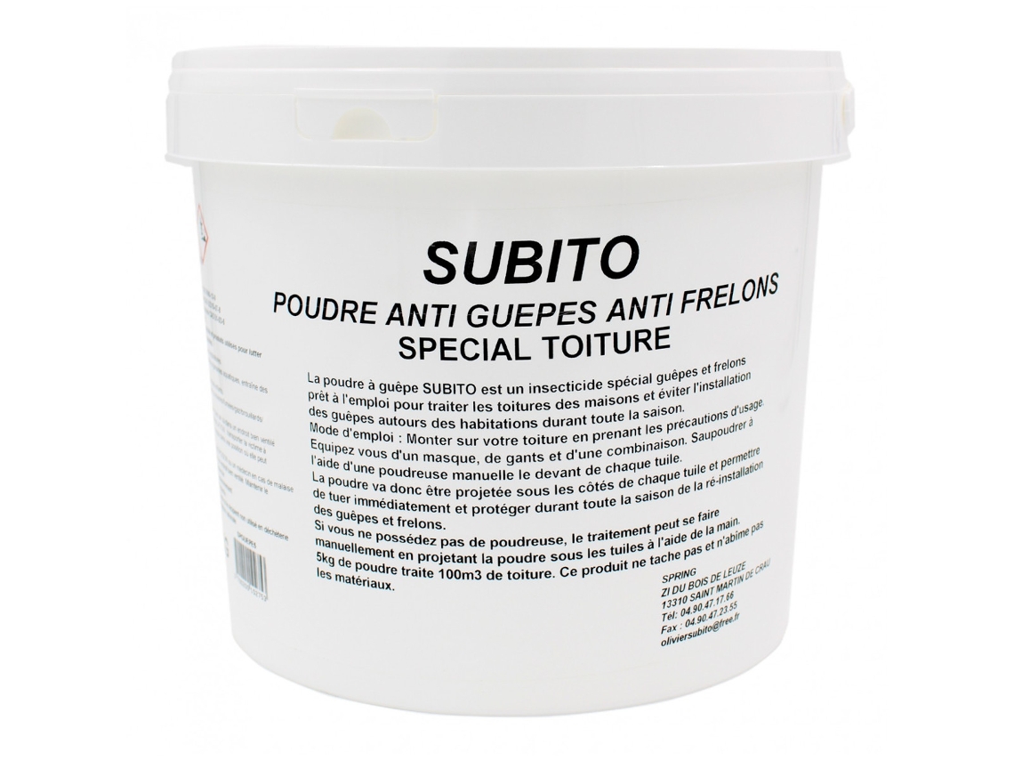 Polvo Anti Avispones SUBITO  Avispas Especial Para Tejados 5 Kg - Spguepe4