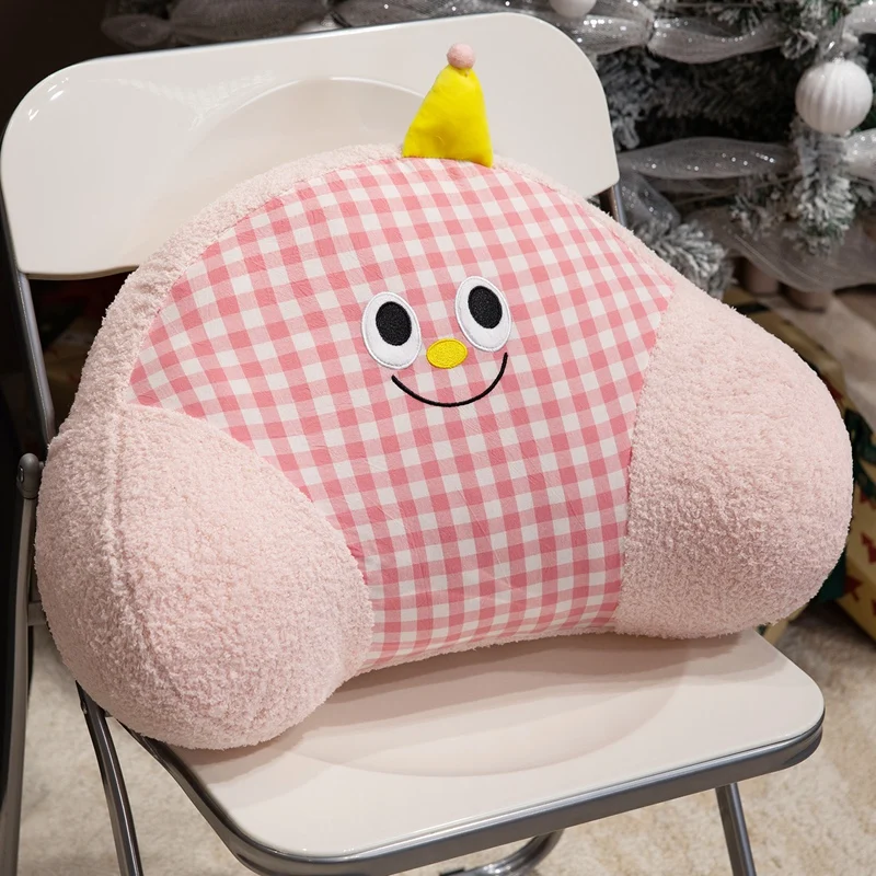 (rosa 48 Cm) Almohada Lumbar Para Adultos Con Ojos Grandes, Cojín Para Sofá