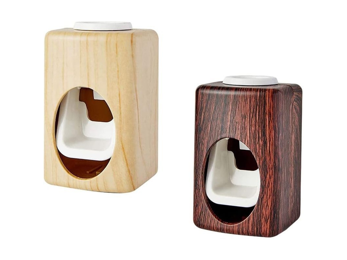Dispensador Automático De Pasta De Dientes De Pared De 2 Piezas Con Soporte Para Cepillo De Dientes