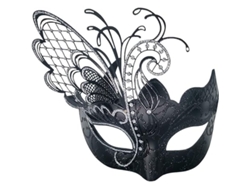 Máscara De Mariposa Para Mujer, Ideal Para Carnaval, Halloween, Bodas Y Graduaciones (hd-bk)