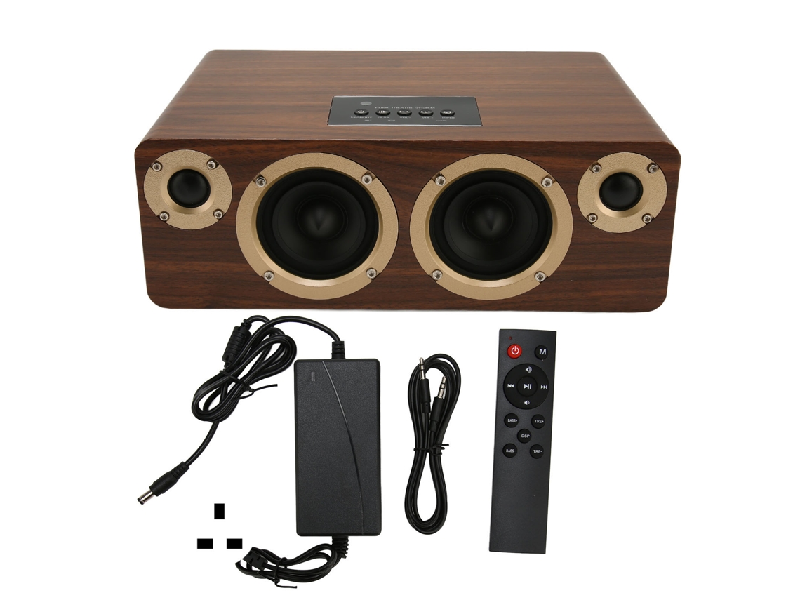 Altavoz Bluetooth Inalámbrico (subwoofer Hifi De Escritorio De Madera)