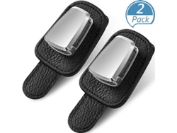 Paquete De 2 Marcos Universales Para Gafas En Parabrisas De Coche (negro)