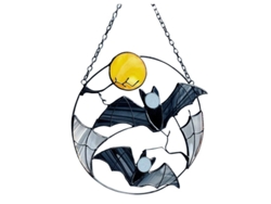2026-decoración De Halloween Linjou Murciélago Lunar Suncatcher Para Ventana Pared Colgante