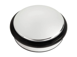 Soporte De Puerta Resistente De Acero Inoxidable Cromado De 10 Cm Con Base Antideslizante Que Protege Las Paredes.