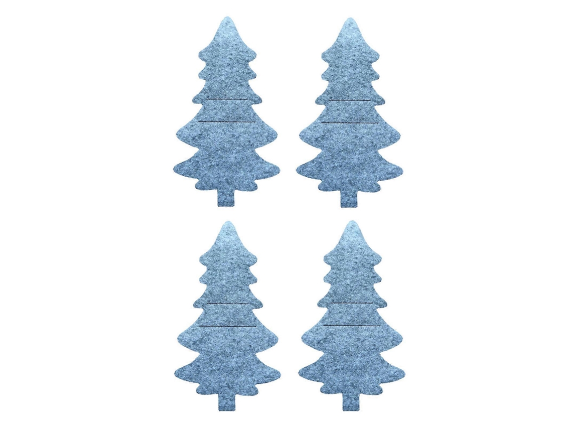 Bolsa para cubiertos de 4 piezas con diseño de copos de nieve y árbol de Navidad, ideal para cuchillos y tenedores, ideal para fiestas navideñas y decoración de mesa, Nostalgia88