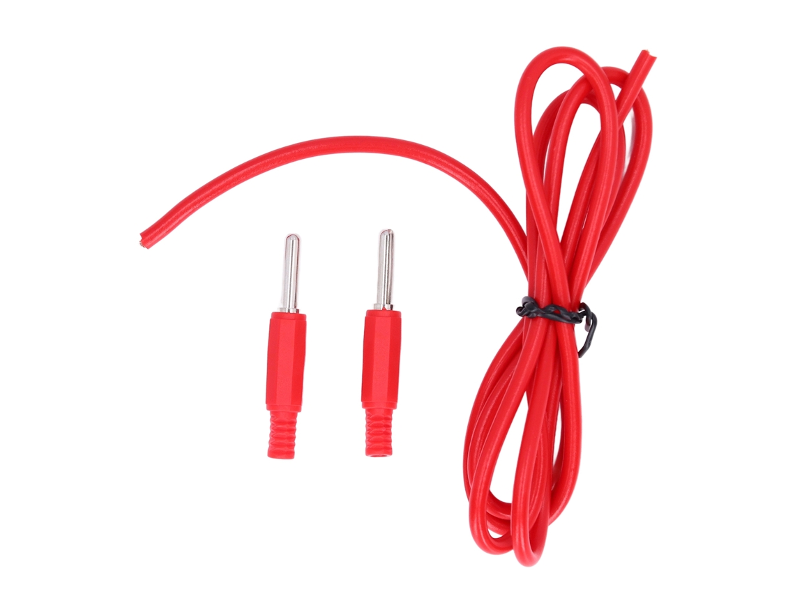 Cabo de Teste Banana 4mm Macho Macho Latão PVC 32A 1000V Kit para Testes Elétricos S/MARCA