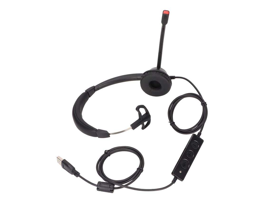 Auriculares Telefónicos De Un Solo Oído Con Reducción Ruido, Ajuste Volumen, Función Silencio Y