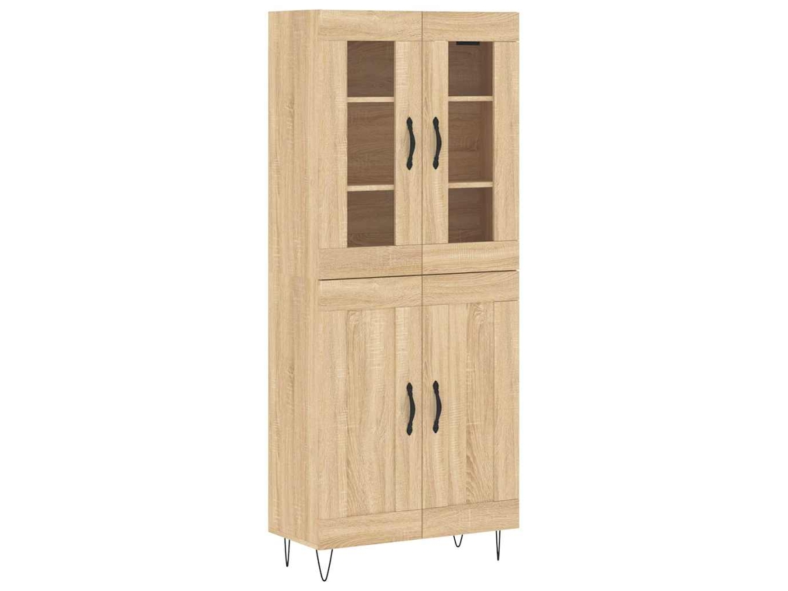 Maison Exclusive - Aparador Alto Madera Contrachapada Color Roble 69,5x34x180 Cm