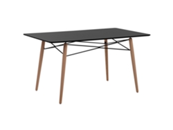 Mesa de comedor BELIANI Biondi de MDF Negro 80x140x75