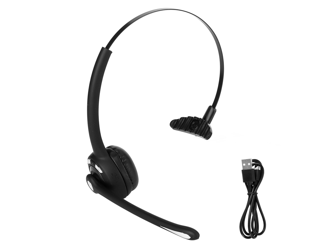Fone De Ouvido Bluetooth Mono Com Microfone Ajustável Hd Sem Fio Para Call Center Reuniões Jogos