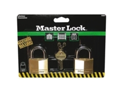 Juego de 2 candados Master Lock de latón macizo, 40 mm, color amarillo