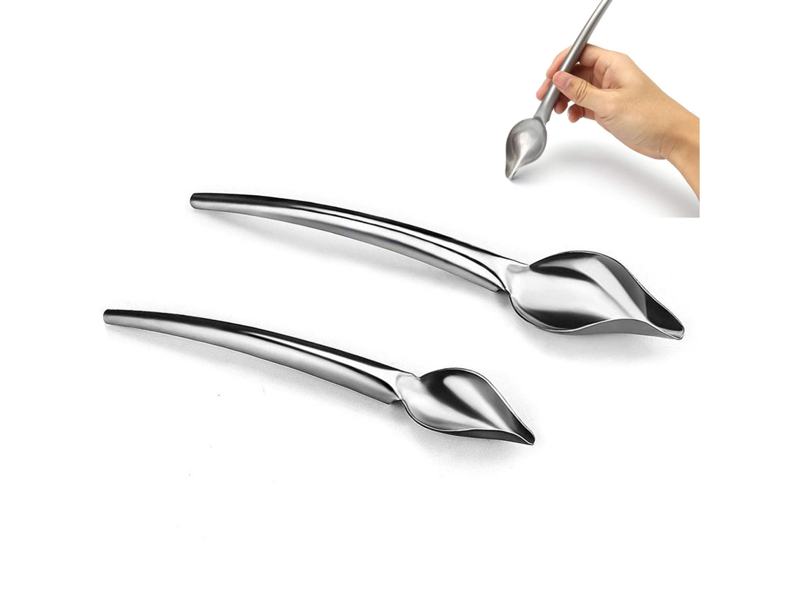 Cucharas multiusos para decoración culinaria Precision Chef: utensilios esenciales de cocina que realzan la presentación de los platos con elegantes cucharas.
