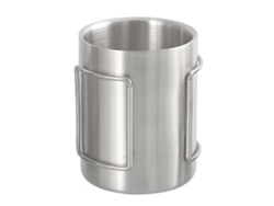 Taza De Camping De Acero Inoxidable De 200/300/400 Ml Con Asa Plegable Para Camping, Senderismo, Excursionismo, Café Y Té.