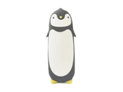 Botella térmica de acero inoxidable de 280 ml con un bonito diseño de pingüino (gris)