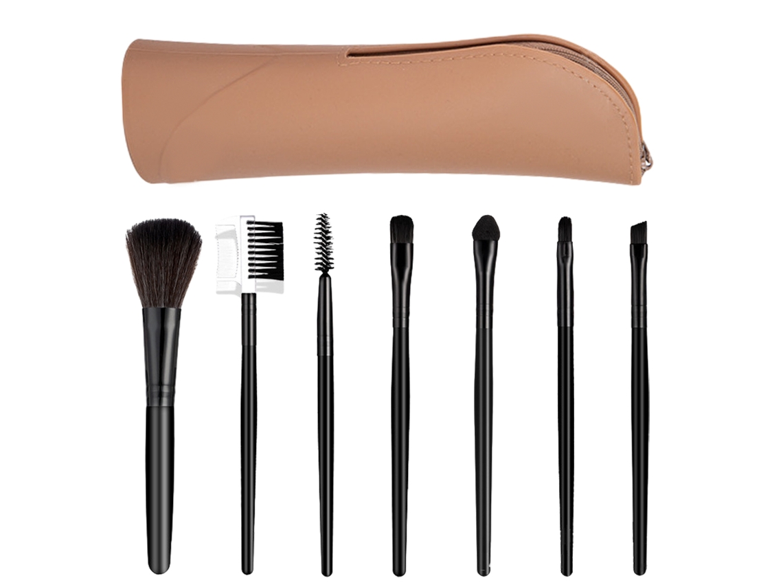 Estuche portátil para brochas de maquillaje, soporte para guardar brochas, lápices labiales, delineadores de ojos y lápices de cejas Kofihety