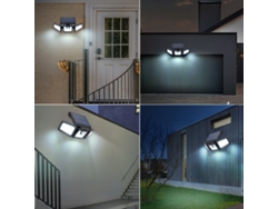 2026-luz Solar Exterior Con Sensor De Movimiento Pir 3 Cabezas 70 Leds Ip65 Resistente Al Agua Para Jardín Patio Calle
