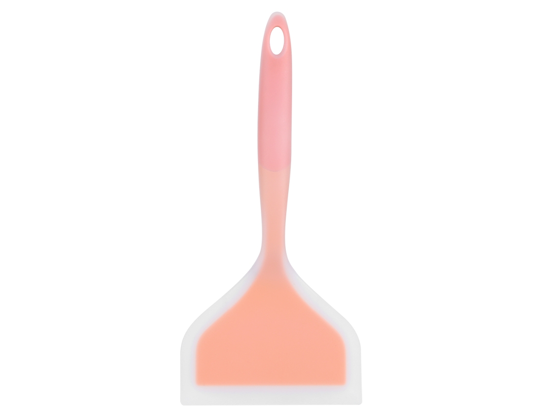 KOFIHETY Espátula de Silicona Antiadherente con Pala Ancha para Pastel Filete Pizza Utensilio de Cocina (Naranja)
