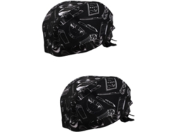 De 6 Peças De Chapéus De Chef Estampados Com Bandana - Confortáveis E Respiráveis Para Restaurantes E