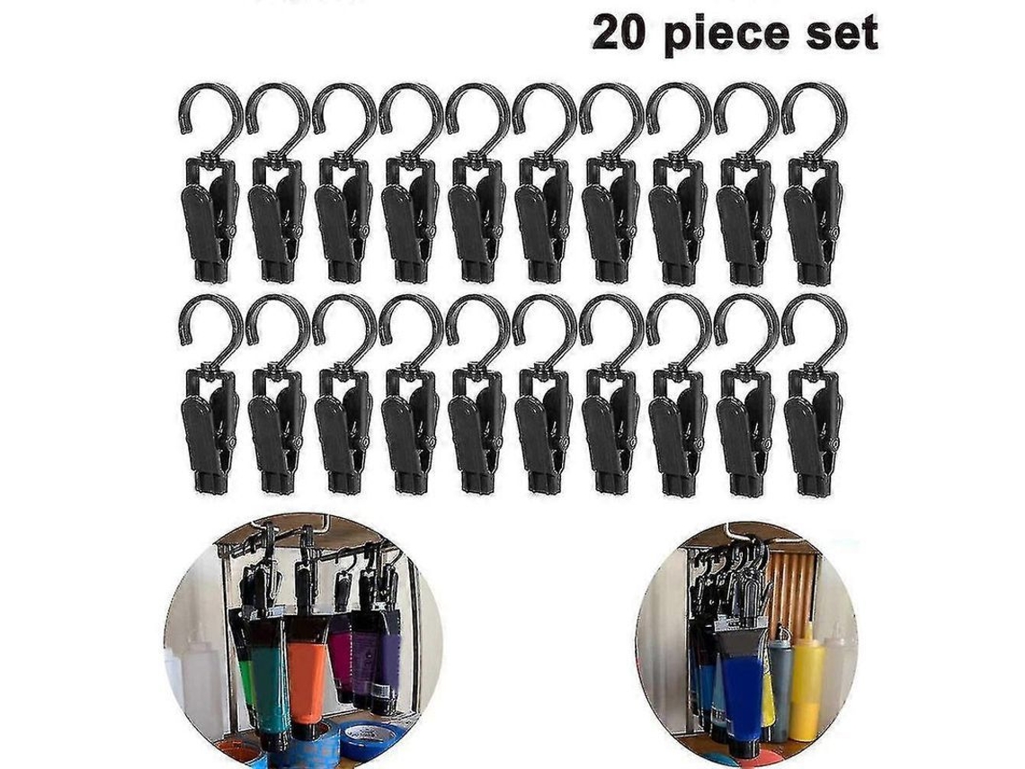 2026-20 Clip De Lavandería De Plástico Fuerte Con Ganchos Giratorios, Clips Para Toallas De Playa Y Sillas, Antideslizantes