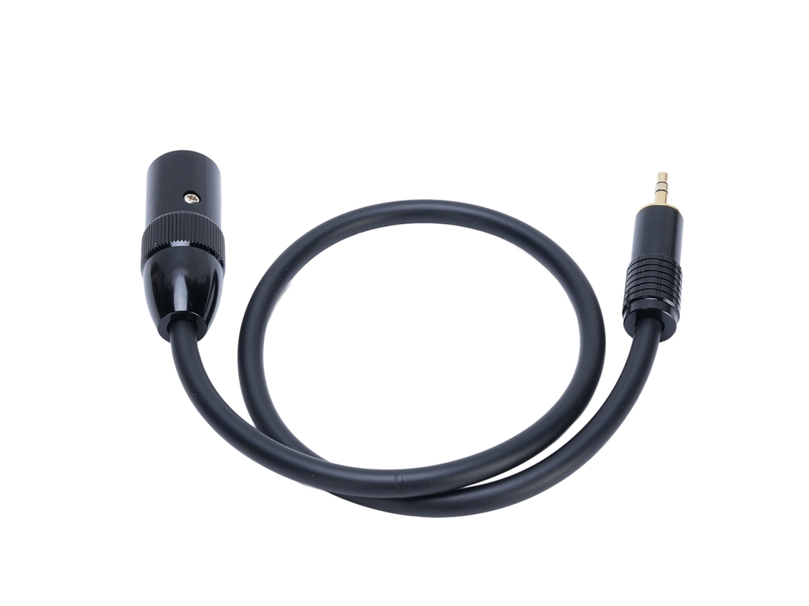 Cable De Audio De 3,5 Mm A Xlr Macho De 1/8 Pulg. Para Mezclador Y Altavoces Con Conectores Chapados En Oro, 0,5 M, Negro.